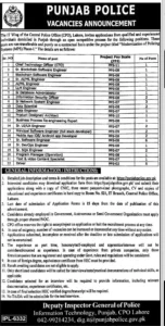 Punjab Police IT Wing Jobs
